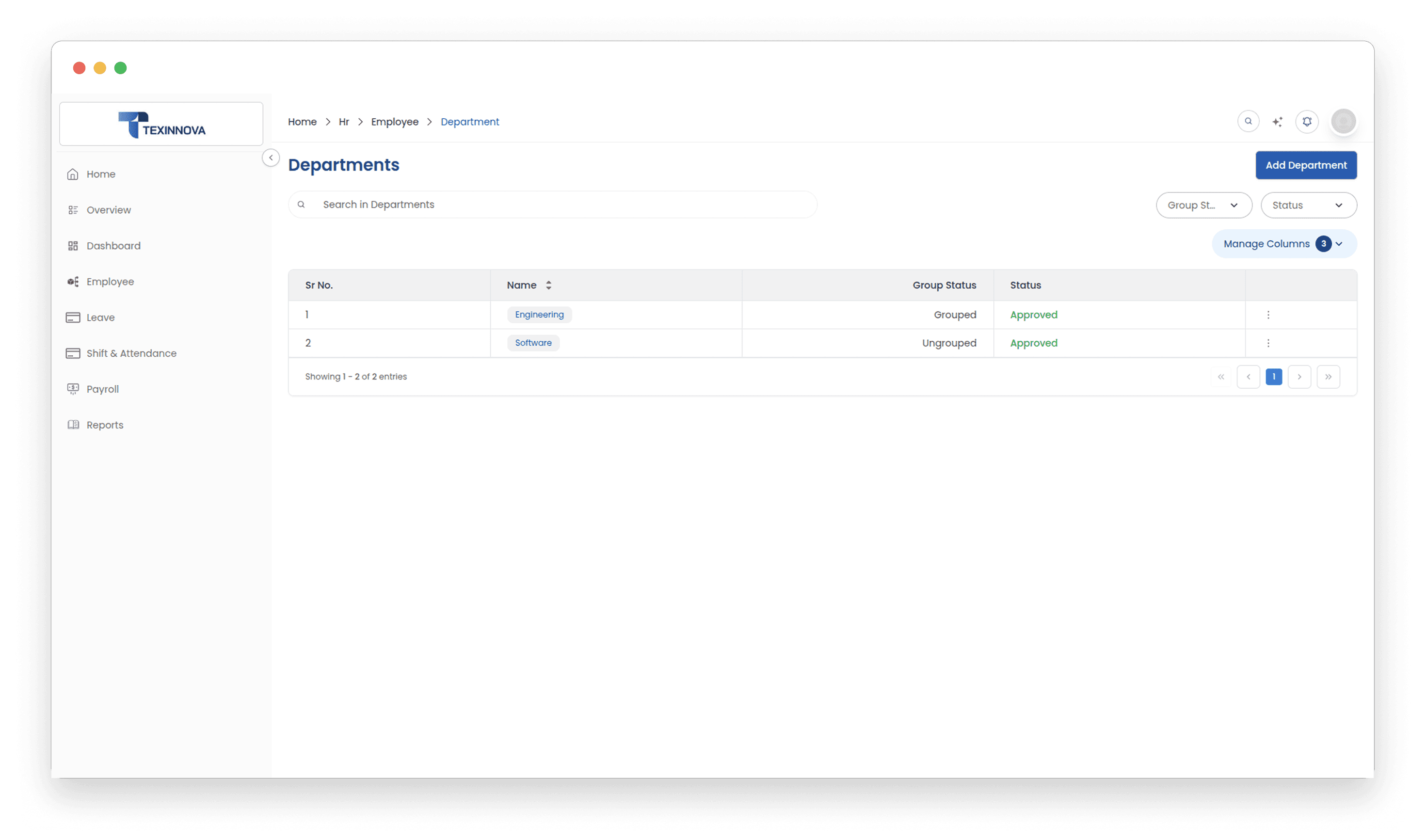 Department Management