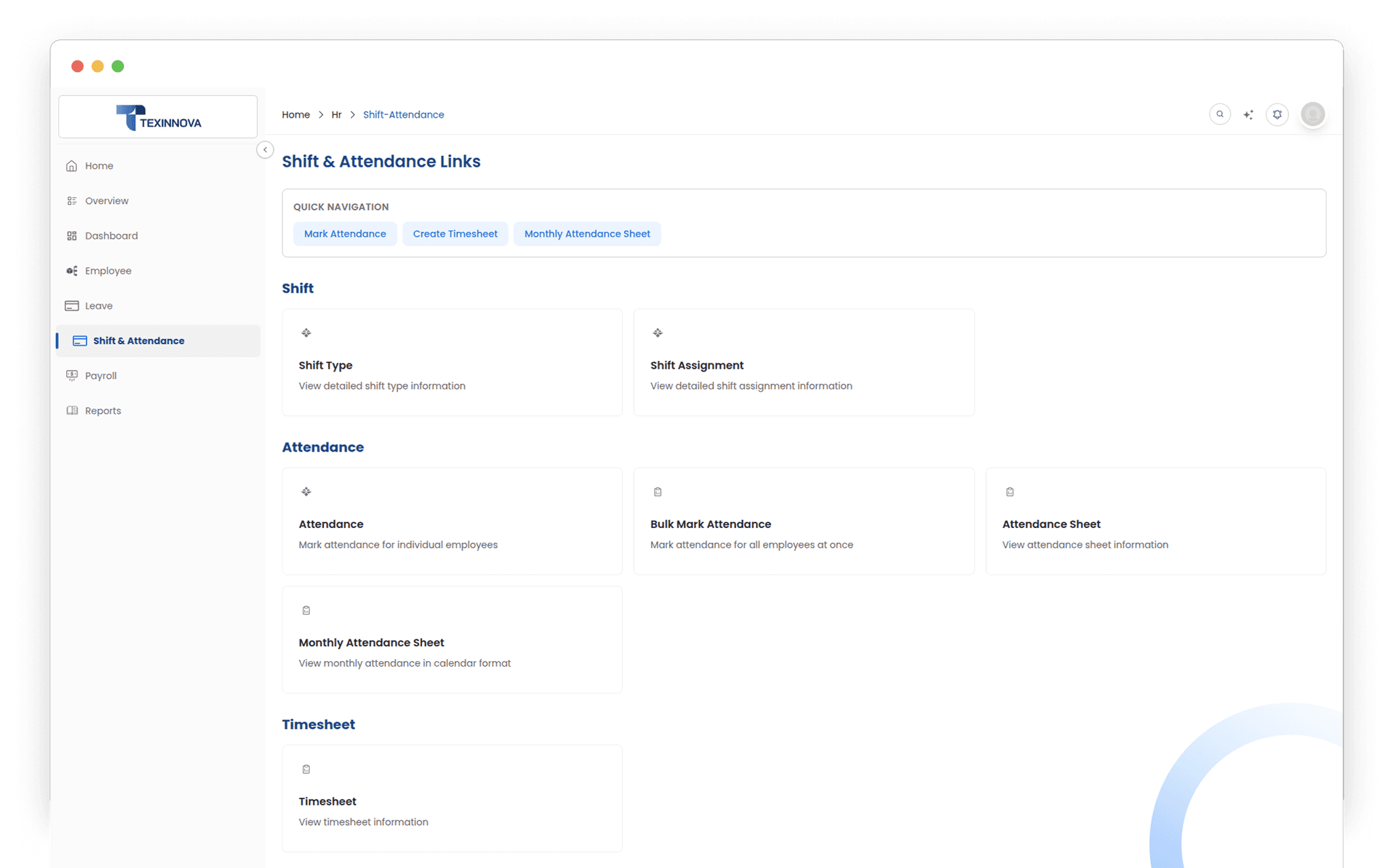 Shift management interface showing roster calendar