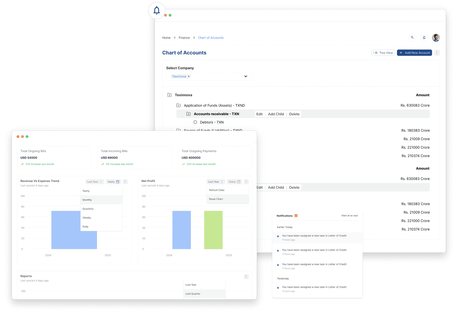 Hero section demo image showing interface components
