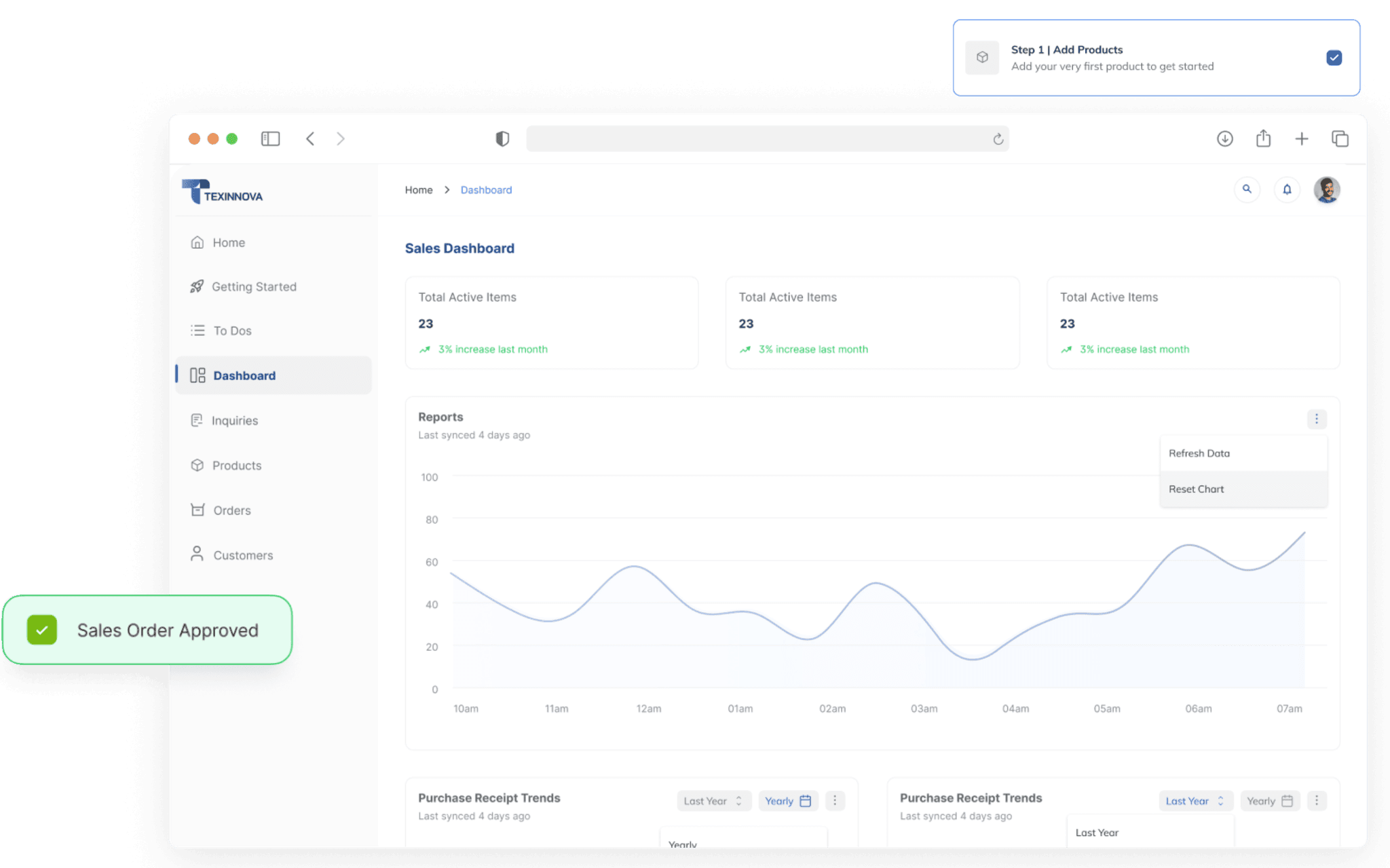 Sales module hero section image